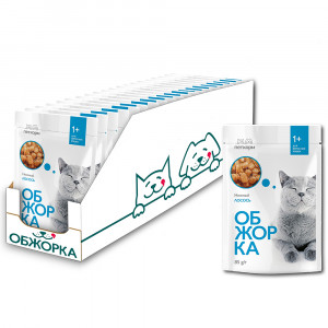 ПР0051890*24 Корм для кошек кусочки в соусе с лососем пауч 85г (упаковка - 24 шт) ОБЖОРКА