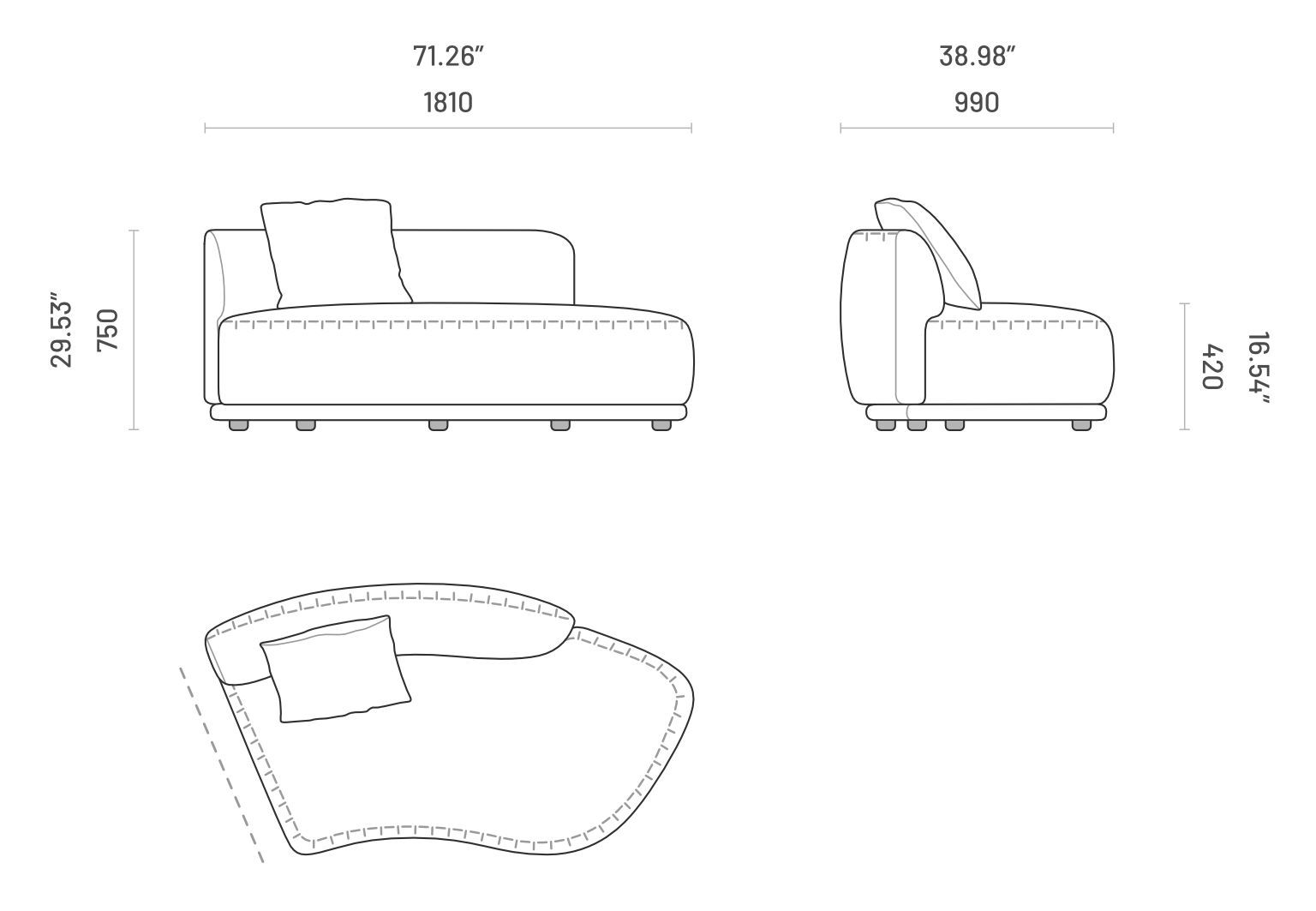 Модульный диван Domkapa OLIVIA ARCH-00029355 - Вид №34