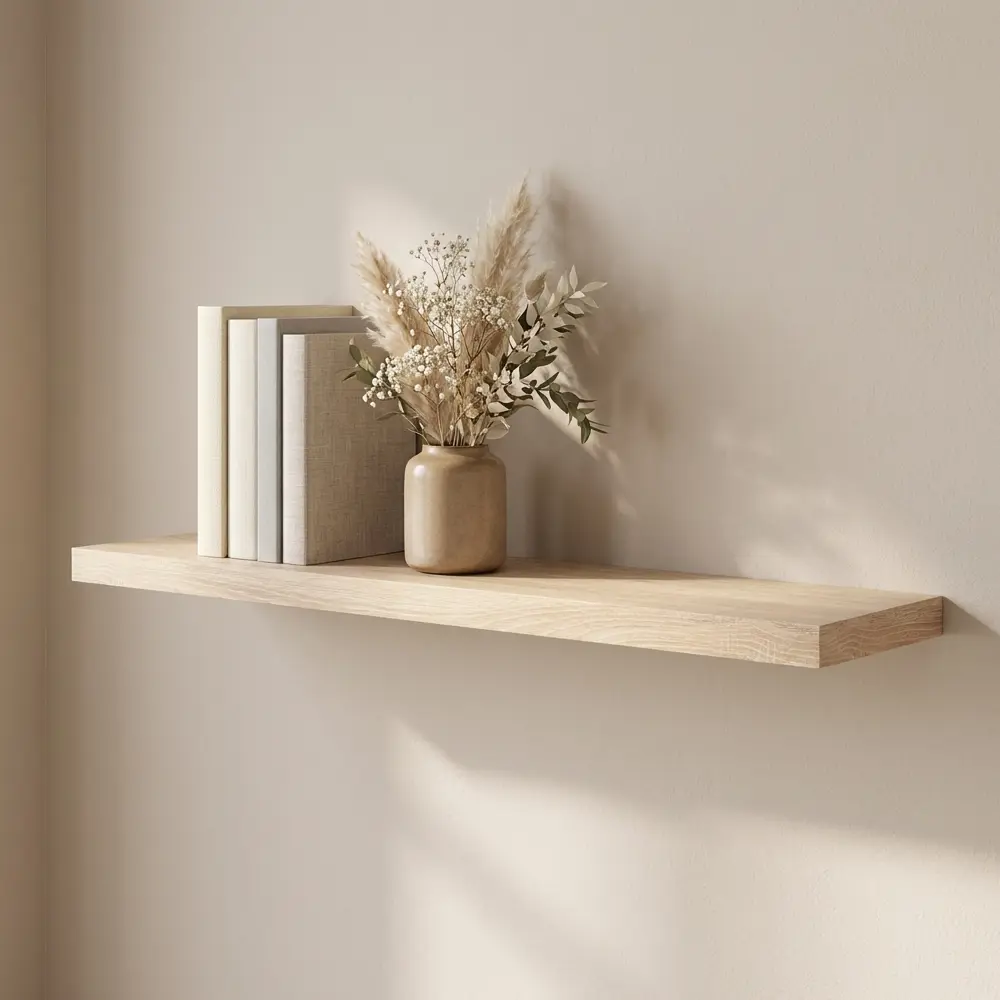 Настенная полка KONSENSA 100x23.5 см со скрытым креплением МДФ цвет дуб STLM-2201676
