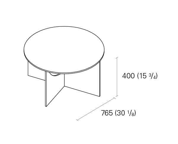 Круглый деревянный журнальный столик e15 Kramer ARCH-00101805 - Вид №9