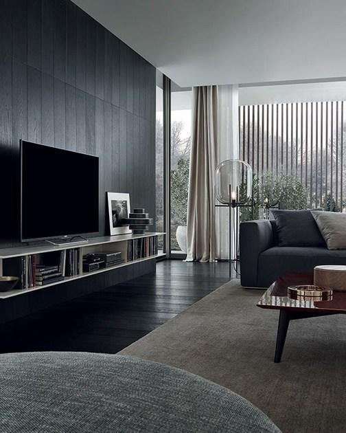 Poliform Модульная деревянная оборудованная стенка с тумбой под телевизор sun-id-1437437 - Вид №13