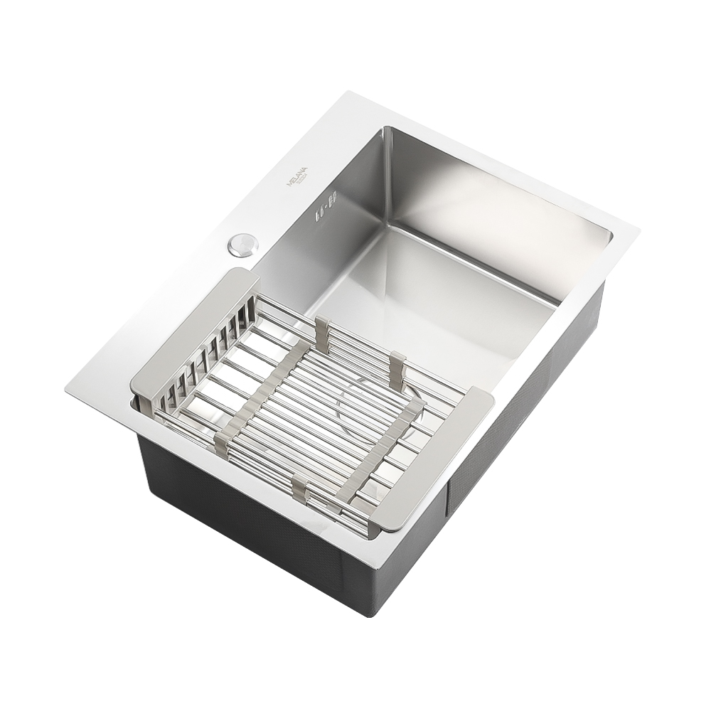 Мойка H6045 MELANA ProfLine 3,0/200 САТИН врезная прямоугольная с коландером H6045 H6045 сатин - Вид №3