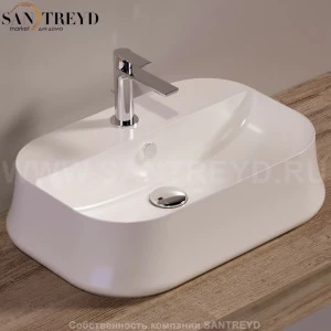 SH09BIANCO Накладная раковина на столешницу  прямоугольная Simas Sharp