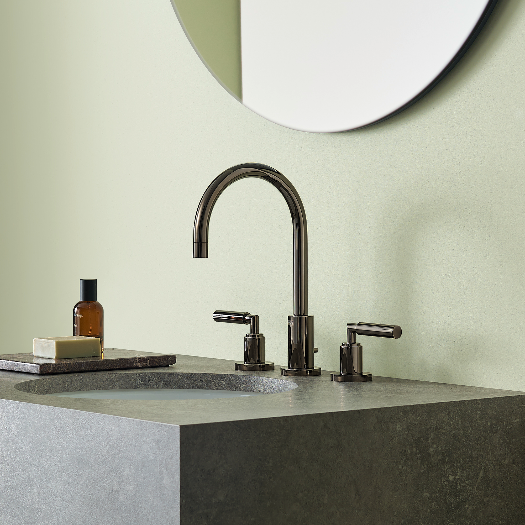 ТАРА Смеситель для раковины на три отверстия с донным клапаном - Хром 20713882-00 DornBracht Tara - Вид №1