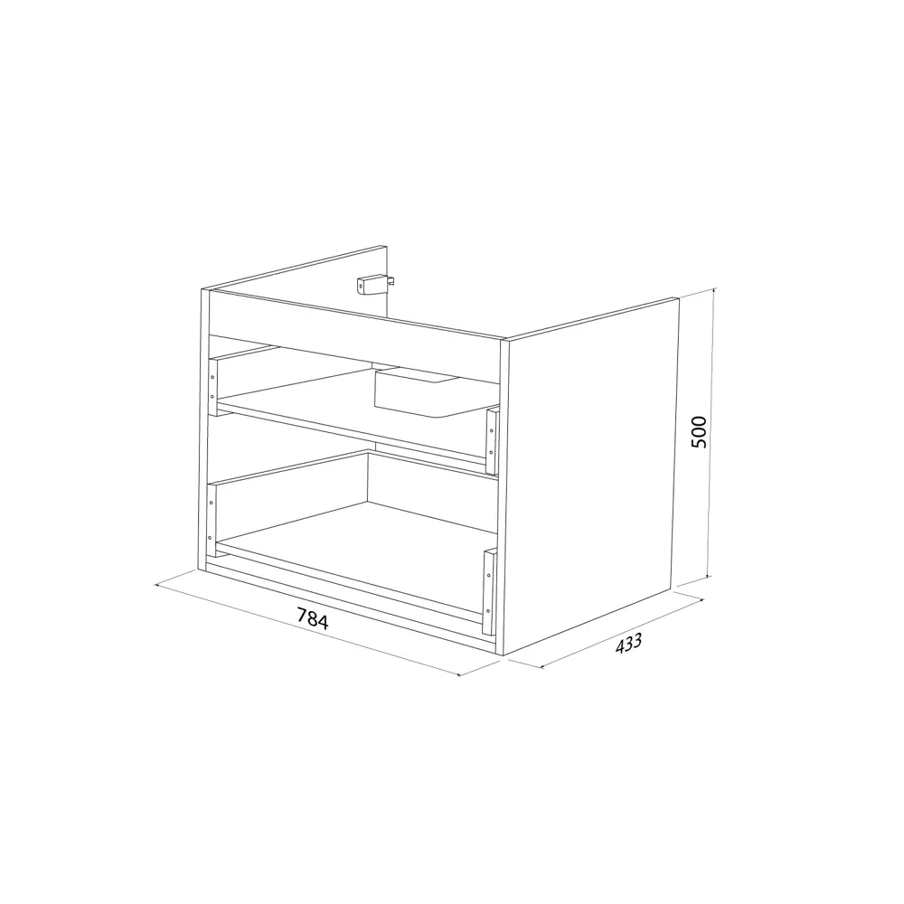 Корпус тумбы подвесной Iddis Lahta LAH80W0i95 50x78.4x43.3 см цвет белый STLM-2120967 - Вид №9