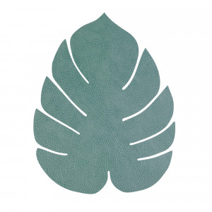 989949 HIPPO pastel green подстановочная салфетка лист монстеры 42х35 см, толщина 1,6мм;LIND DNA