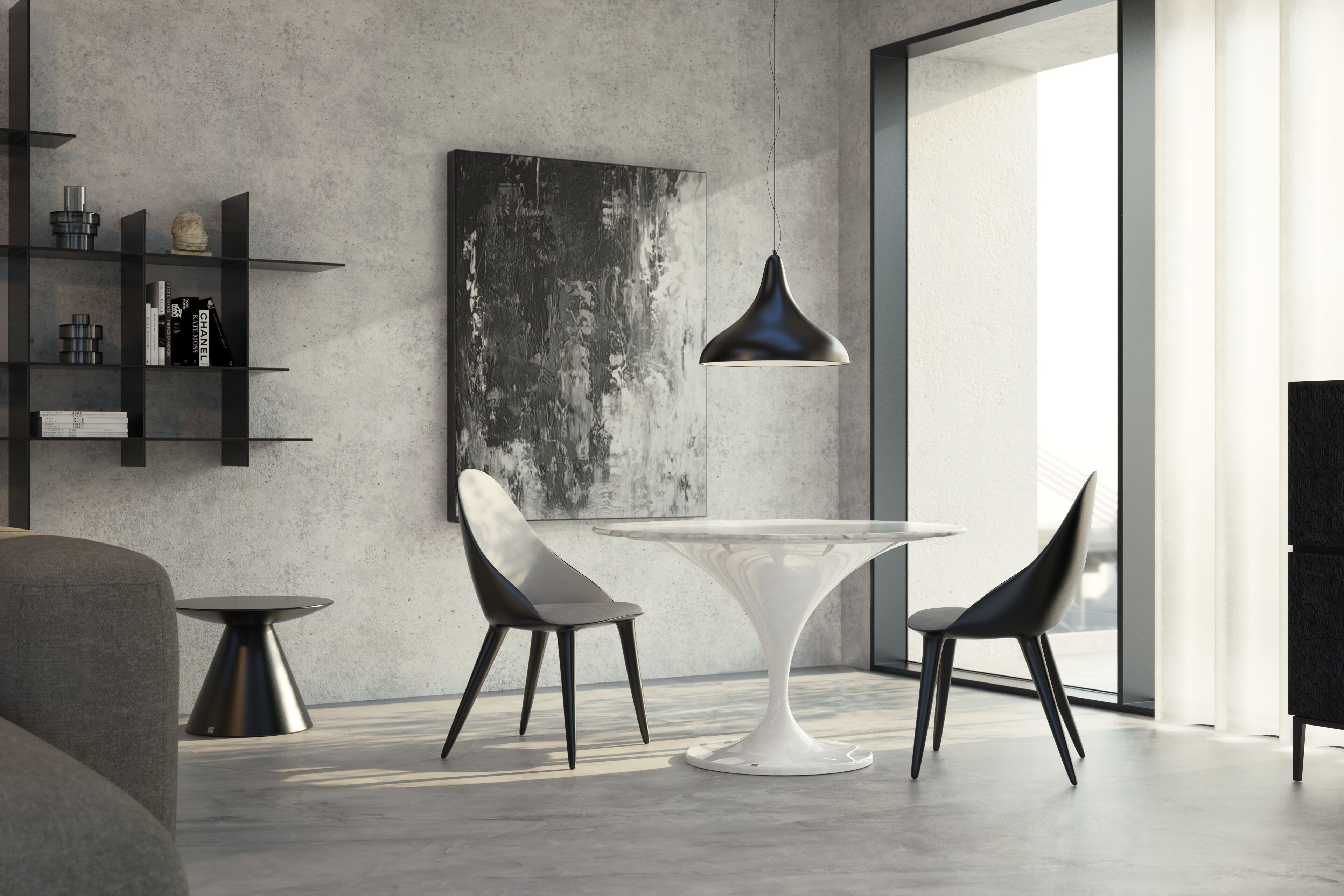 Бархатный мягкий стул GANSK MÓNACO ARCH-00016694 - Вид №6