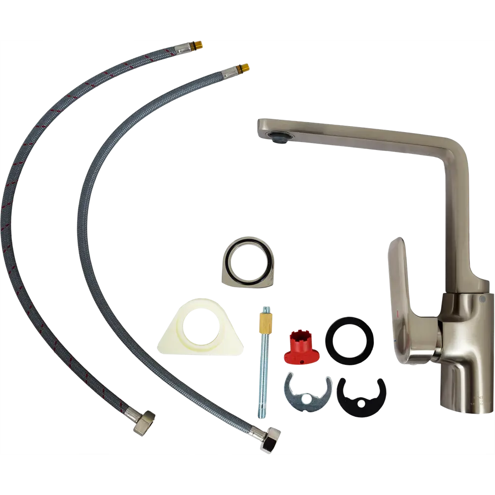 Смеситель для кухни Delinia Remix общая высота 28.1 см цвет никель STLM-2193338 - Вид №6