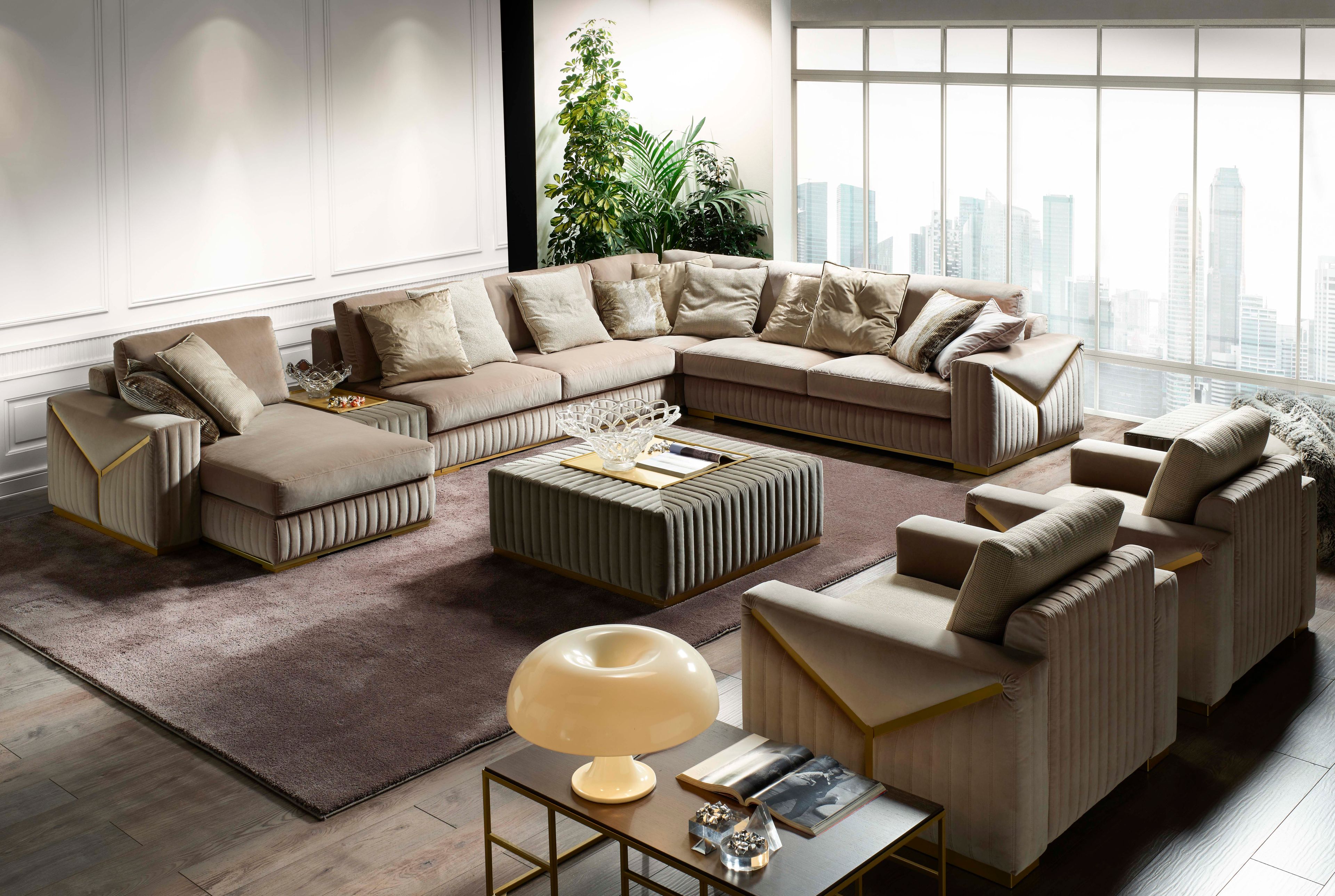 Бархатный угловой диван Former In Italia ARCH-00122107 - Вид №3