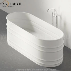 Ванна свободностоящая VIEQUES стальная белая