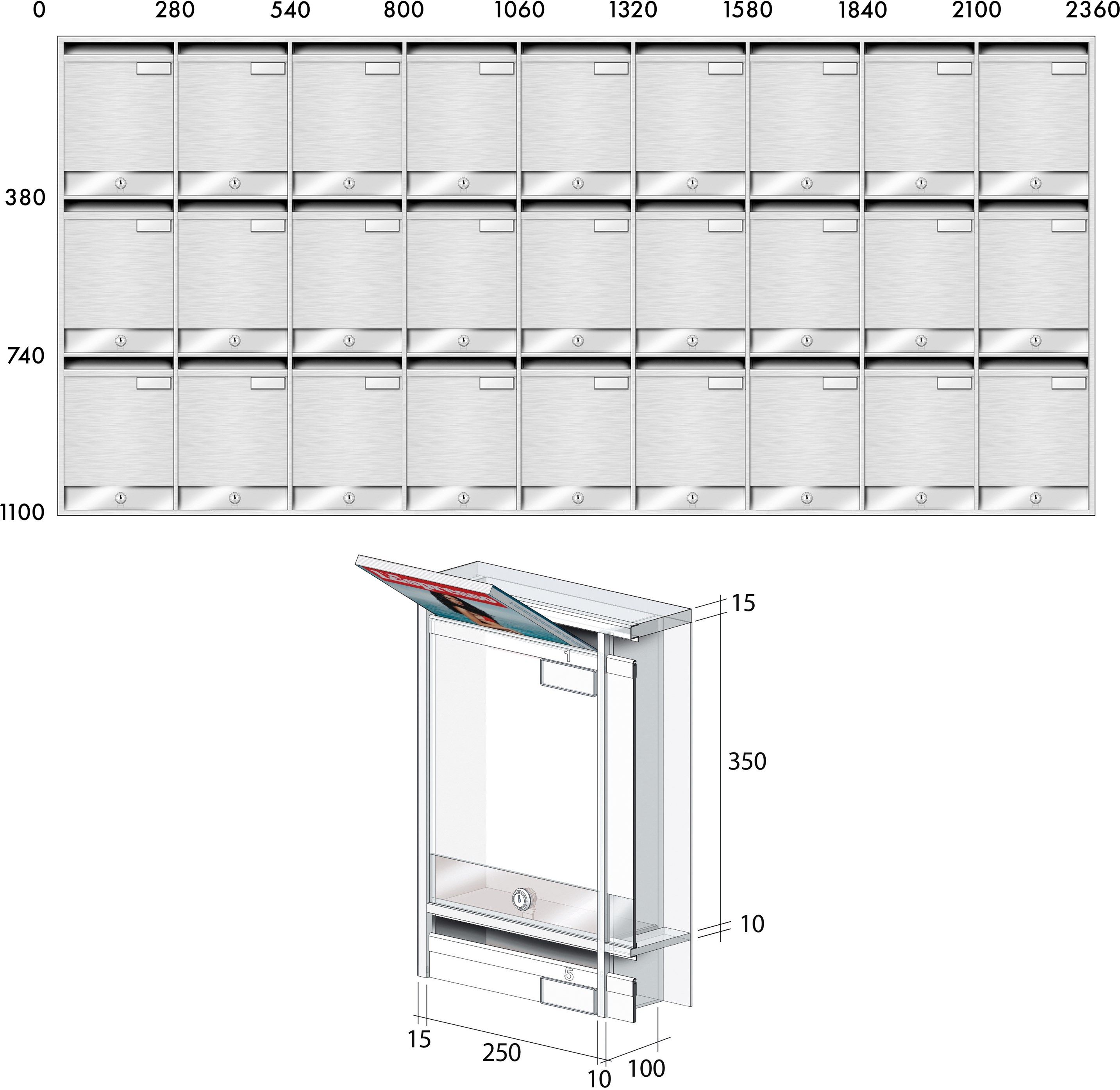 Почтовый ящик RAVASI интерьер ARCH-00114481 - Вид №4