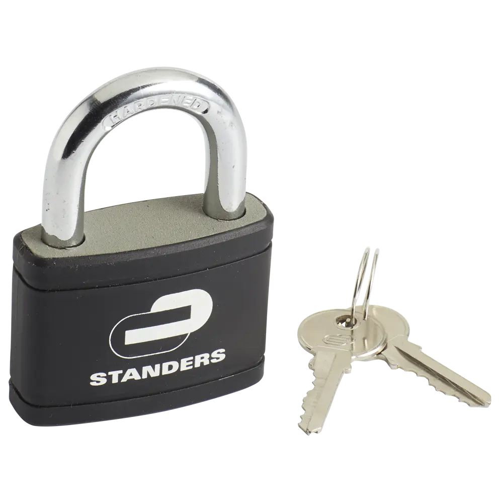 Замок навесной Standers чугун 67x50 мм цвет черный STLM-2083370 - Вид №1