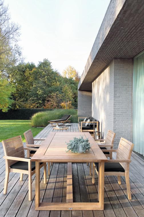 Обеденный стол teak ⌀130см Manutti Siena MNST870 - Вид №4