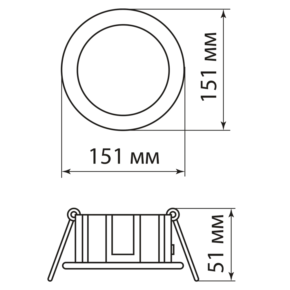 Встраиваемый светильник TDM Electric GX70 8 м2, цвет золото STLM-2080902 - Вид №8