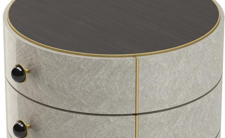 FRATO Круглая тумбочка из дерева с ящиками Parma Ffu020018aaa - Вид №2