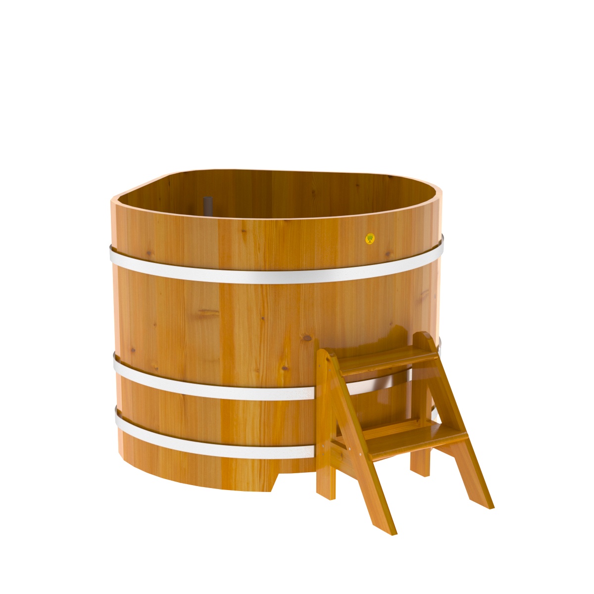 2310 Купель угловая из лиственницы Рустик 1,19х1,19х1,0 натуральная Alyarus 