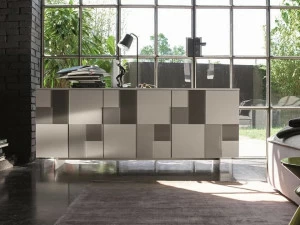 Dall'Agnese Комод из цветного стекла с распашными дверцами Glass