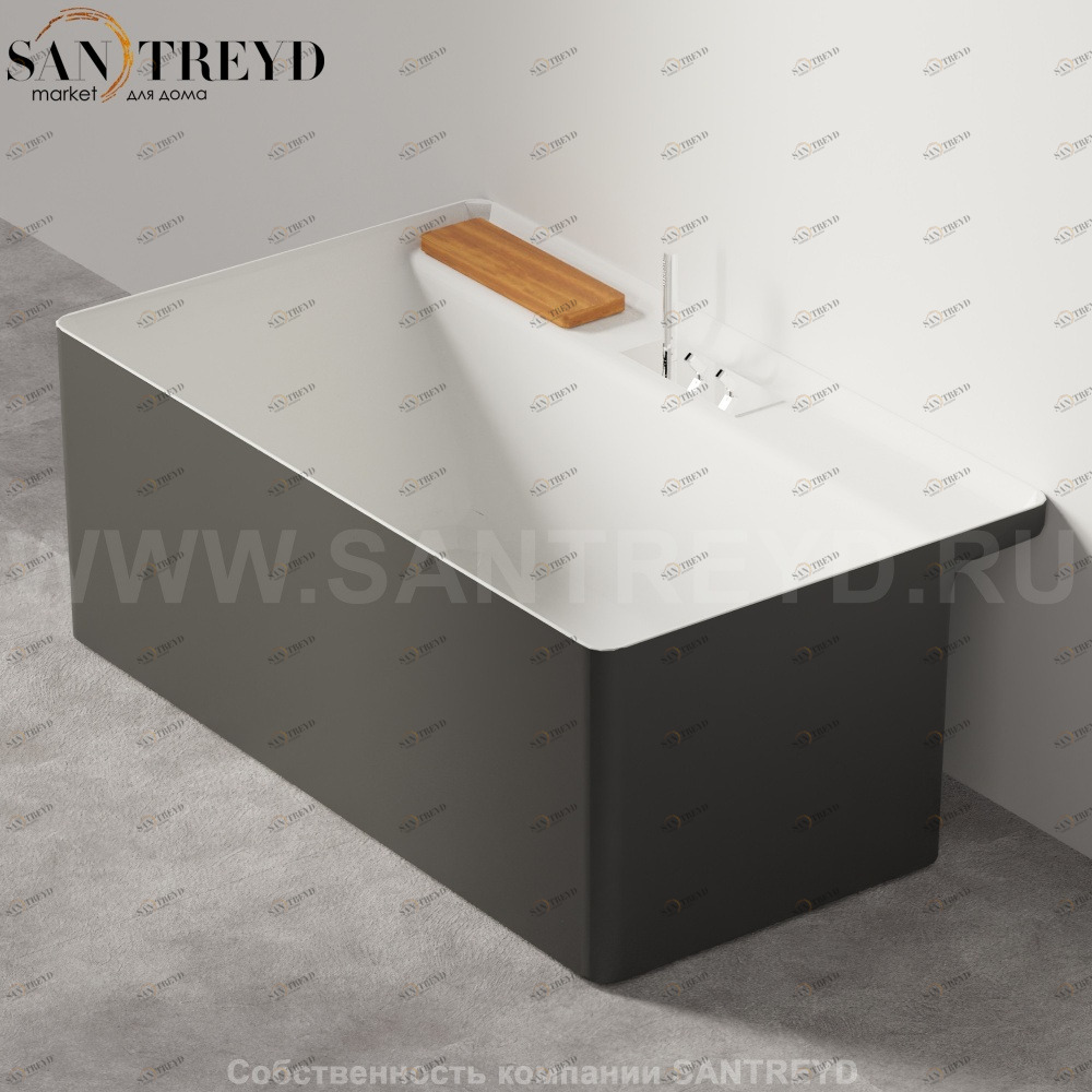 Ванна пристенная MARSIGLIA графитовая Agape AVAS1076ZG