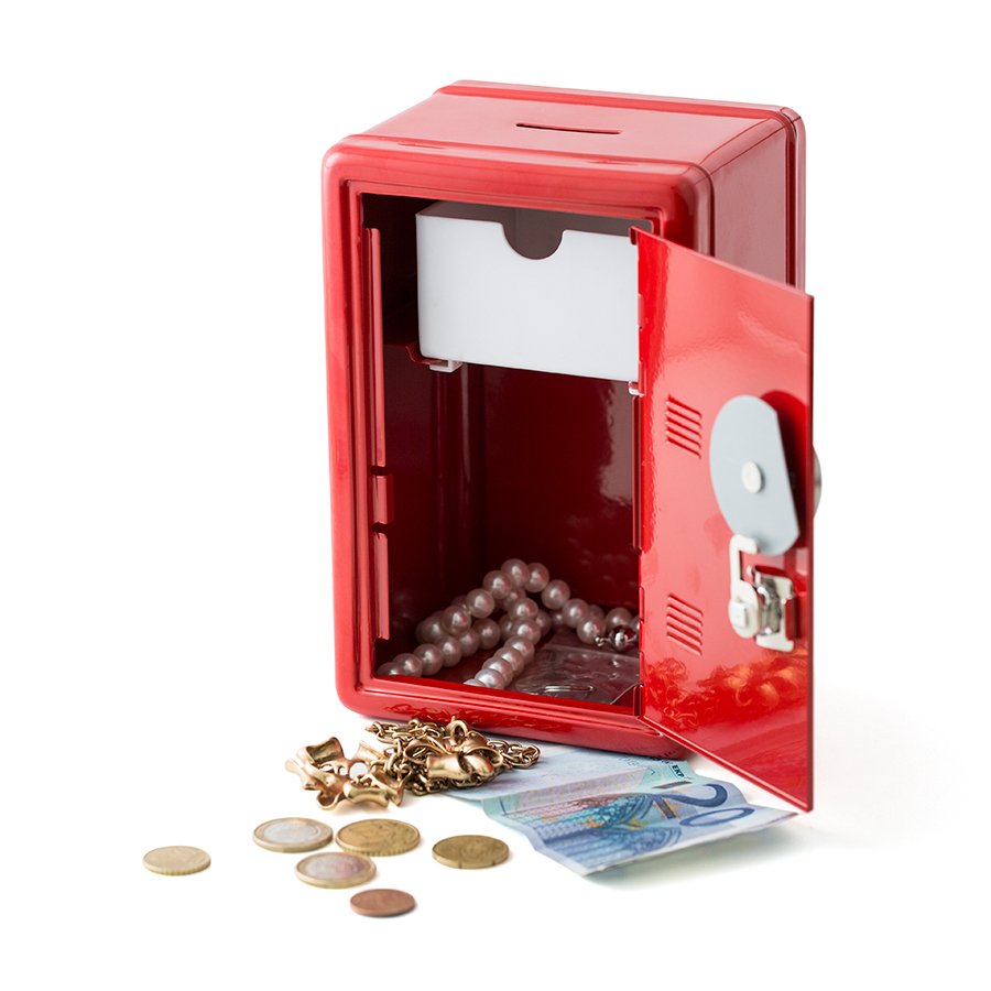 Копилка металлическая красная Money bank BALVI  00-3872176 Красный  - Вид №1