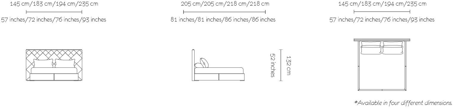 MORADA Двуспальная кровать в набуке Cubé Cube bedfs - Вид №3
