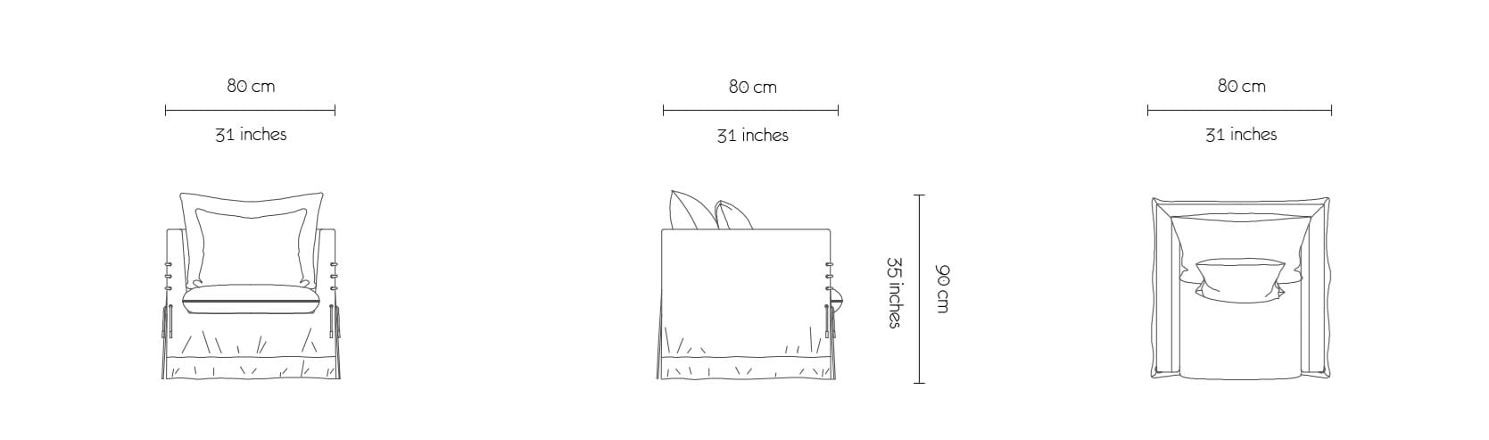 Тканевое кресло с подлокотниками MORADA Beachcomber ARCH-00061644 - Вид №5