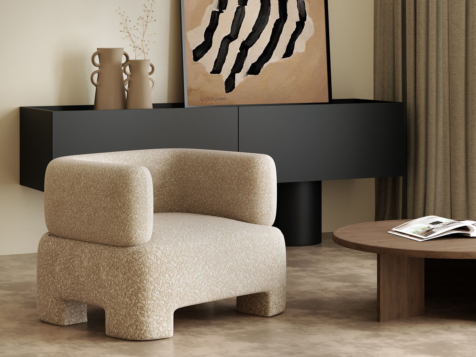 Деревянный шкаф с распашными дверями ANA ROQUE INTERIORS ARCH-00069323 - Вид №1