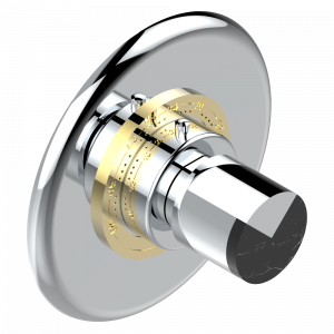 G2I-15EN16EM Ручка регулировки для термостата EUROTHERM N°8105N, 8200N, 8300 Thg-paris Le 9 Nero Marquina Хром/золото