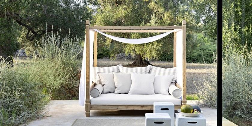 Gervasoni Садовый диван с балдахином из тикового дерева Gervasoni outdoor sun-id-1500624 - Вид №2