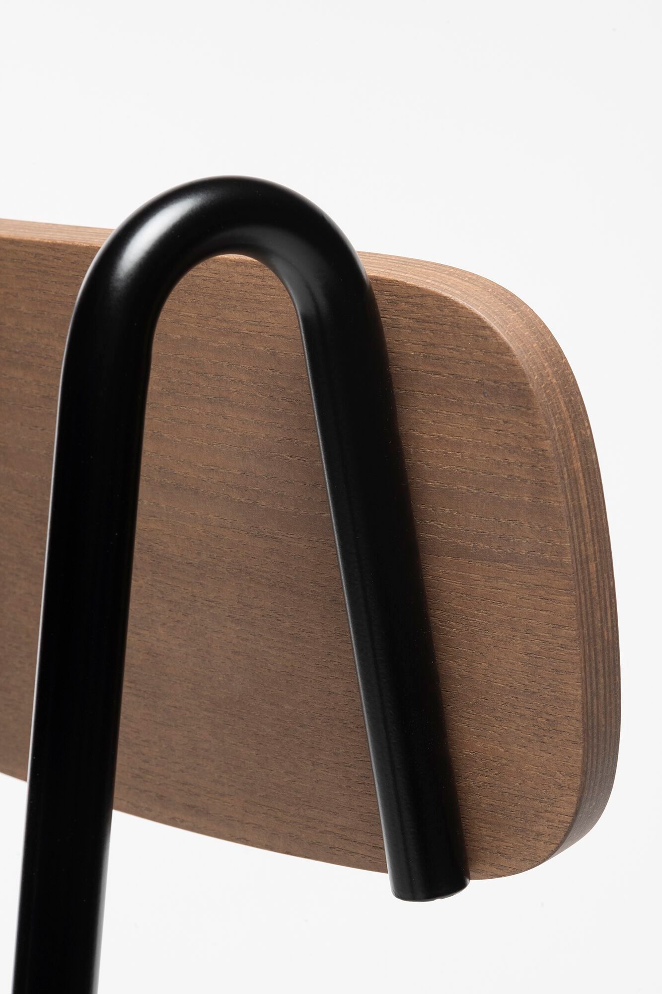 Окрашенный металлический стул со встроенной подушкой из искусственной кожи CHAIRS & MORE Lena ARCH-00091348 - Вид №31