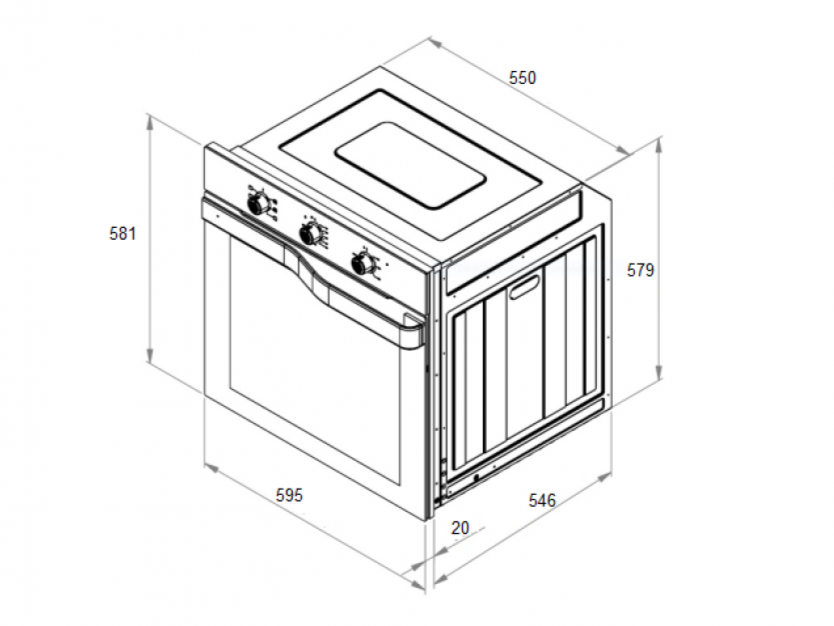 9225923 Электрический духовой шкаф SCHTOFF Decor 900 черный STDN-0045631 - Вид №4