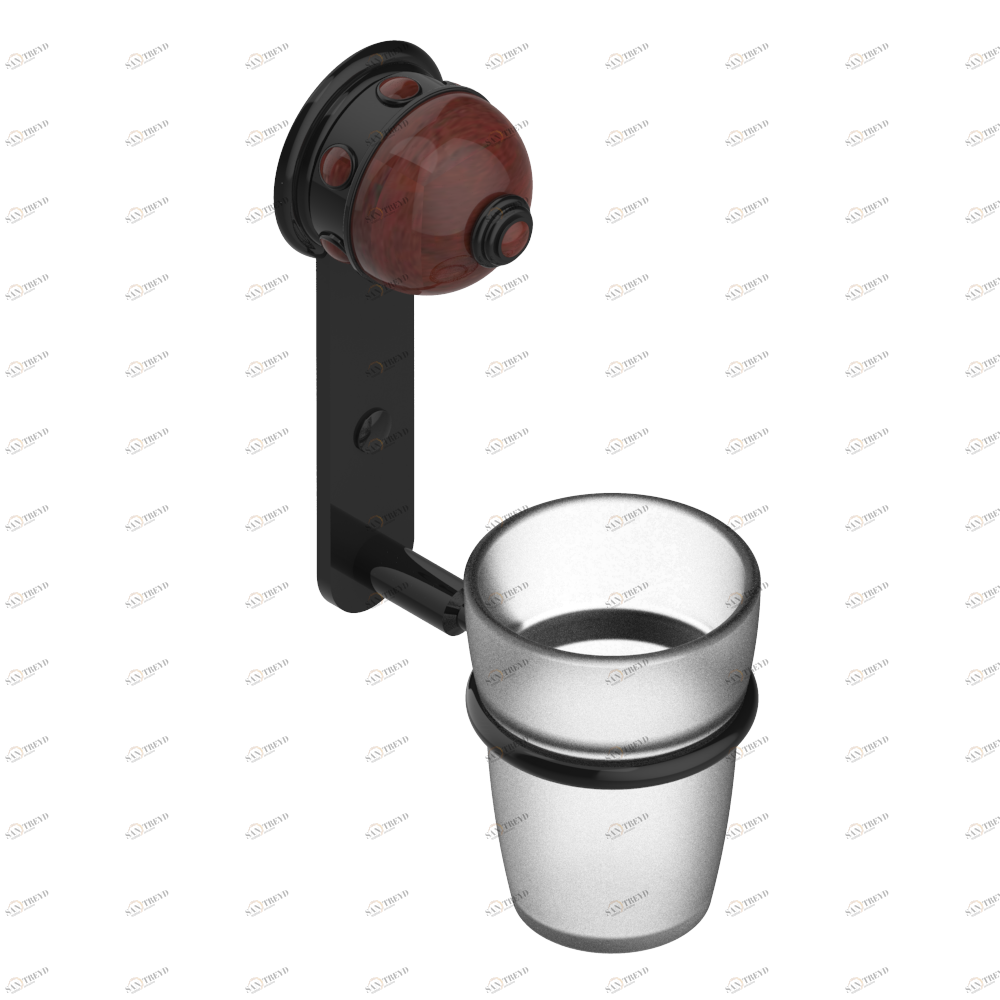 A1X-536 Стакан настенный для зубных щёток Thg-paris Sully с красной яшмой Покрытие PVD бронза A1X-536 CAT.F