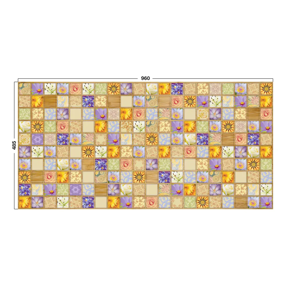 Панель ПВХ Терраццо Икебана 960х485x3 мм, 0.47 м² Santreyd STLM-2137642 - Вид №1