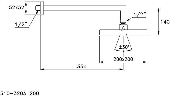 RUBINETTERIE STELLA Настенная лейка душа с держателем sun-id-1408404 - Вид №1
