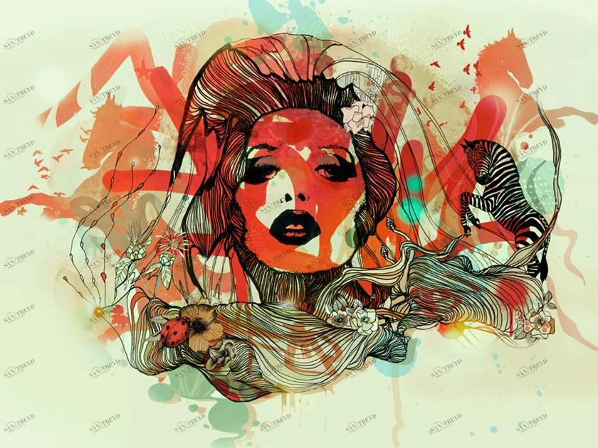 MOMENTI Авторский художественный принт Crazy home paintings Gi-021