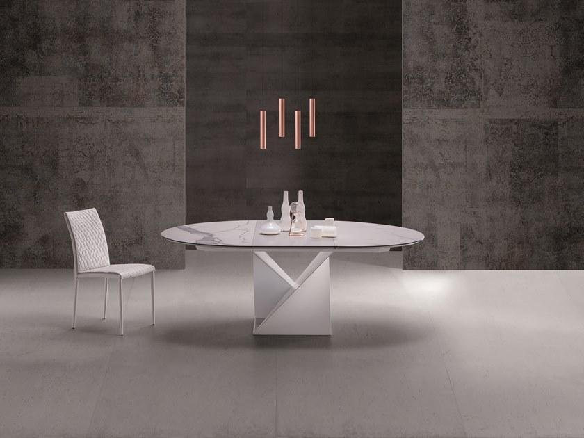 Natisa Раздвижной круглый стол из керамогранита sun-id-1504290 - Вид №2