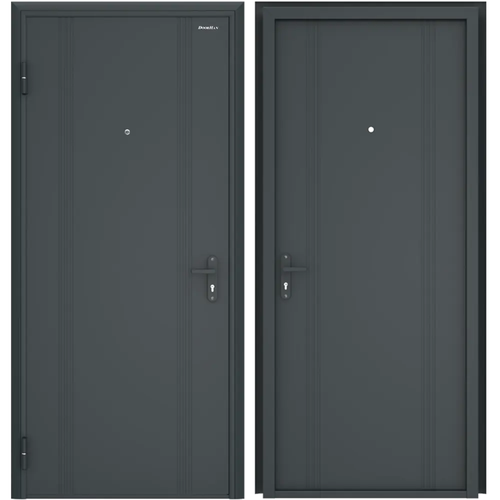 Дверь входная металлическая Эко 98x205 см левая антрацит DOORHAN STLM-2062114