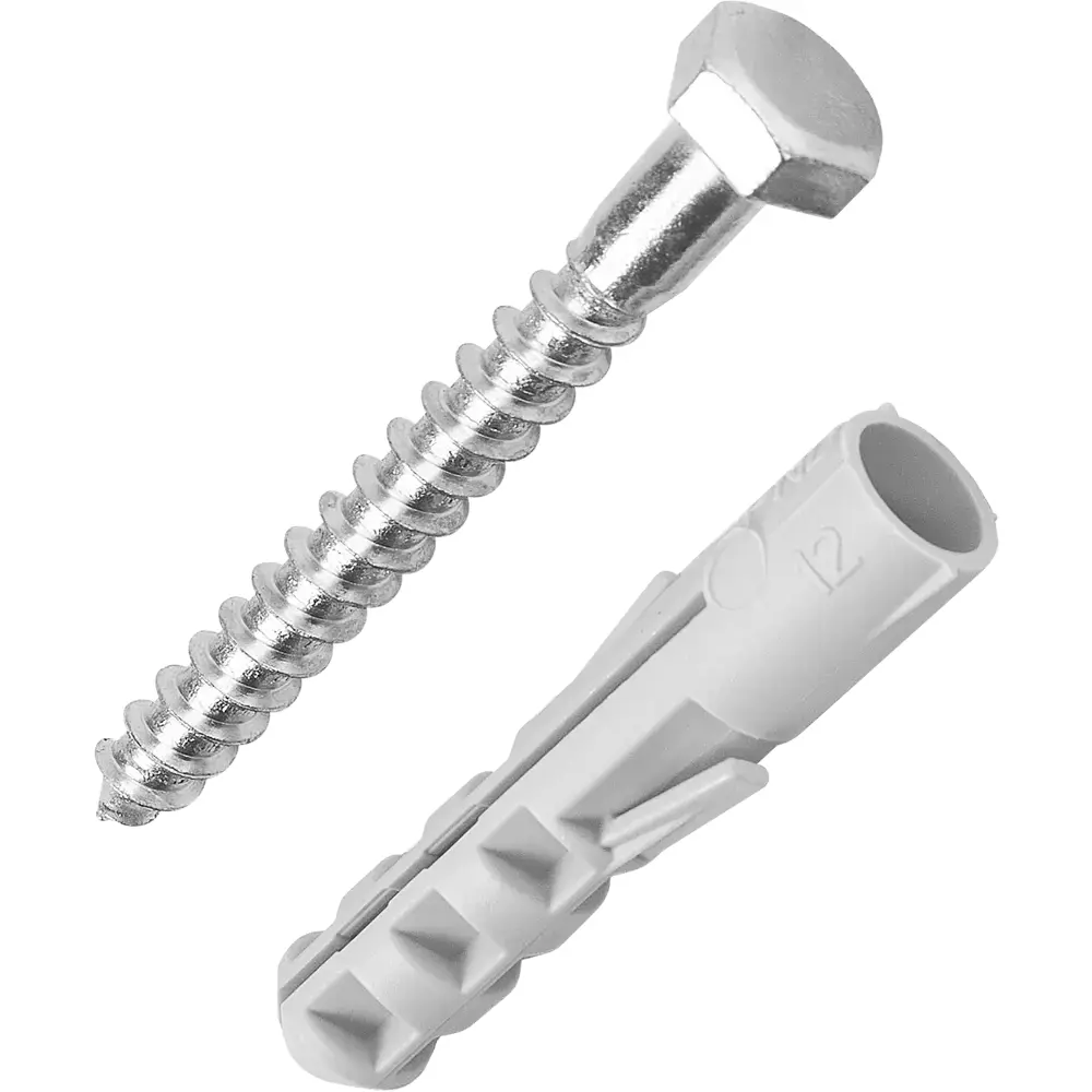 Дюбель распорный нейлоновый Dilwis 12x60мм 8 шт. в комплекте с шурупом STLM-2053789 - Вид №7