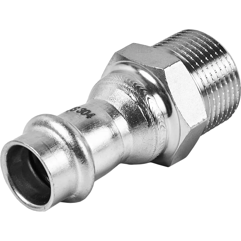 Муфта переходная Rommer 3/4"x15 мм ВПр-НР нержавеющая сталь STLM-2175602
