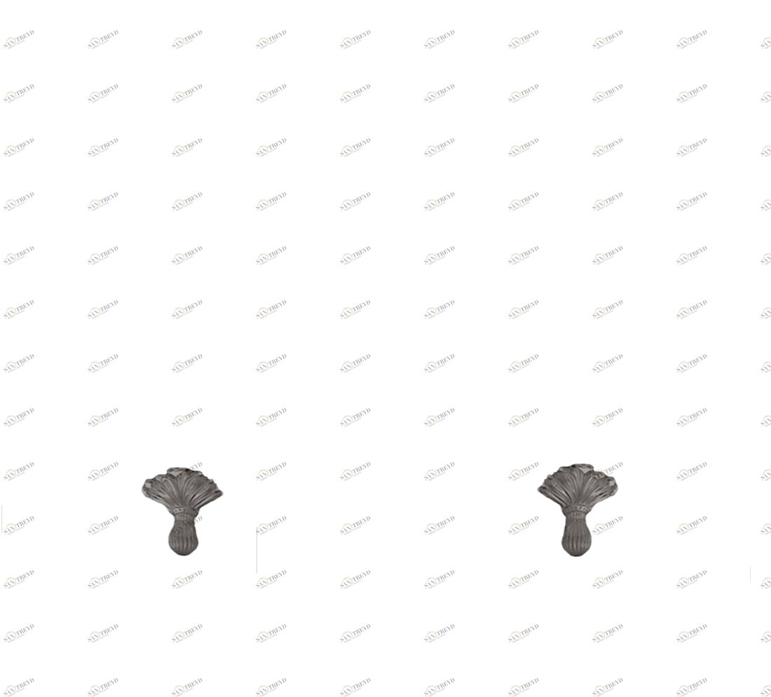 Gentry Home Bexley Cast iron bathtubs with feet Цветочный сырой GH103334 