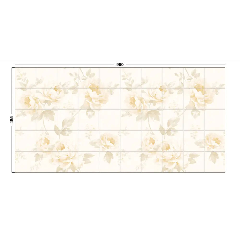 Панель ПВХ Пионы 960х485 мм, 0.47 м2 Santreyd STLM-2050714 - Вид №1