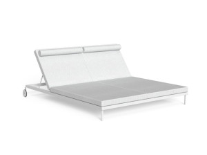 Двуспальная Садовая кровать с откидной спинкой из ткани