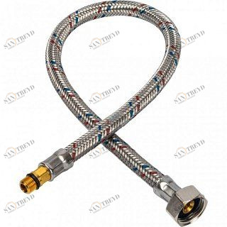 Гибкая подводка для воды M10 (18 мм) х 1/2 BP STOUT - 500 мм SHF0026181015