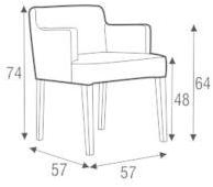 Sits Стул с обивкой и подлокотниками sun-id-1455090 - Вид №3