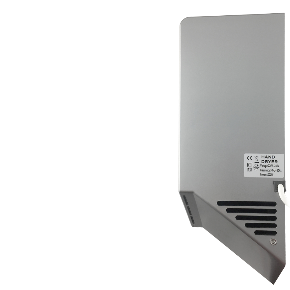 GFmark - Сушилка для рук, модель V-windblade - ПРЕМИУМ, 1000W, цвет сатин хром, код: 6860s  - Вид №1