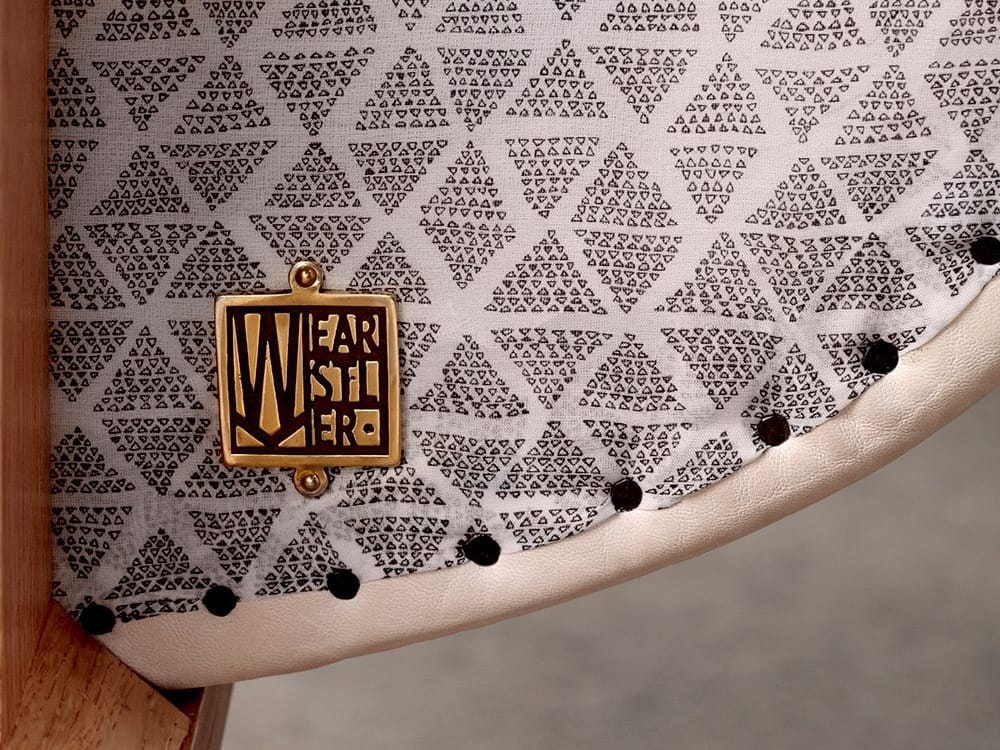 Деревянный мягкий барный стул с подставкой для ног Kelly Wearstler ZUMA ARCH-00113033 - Вид №8