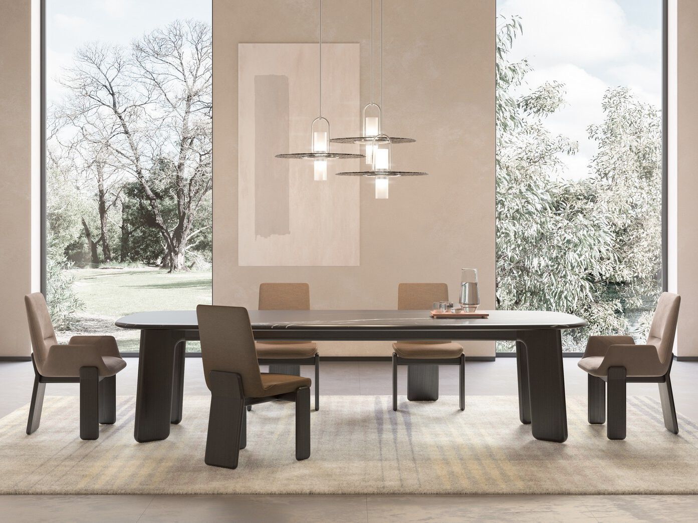 Стеклянный и металлический подвесной светильник CPRN HOMOOD Shapes 2025 ARCH-00004476