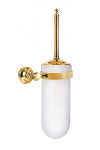 140110010a Ершик для унитаза Luna золотой со стеклом