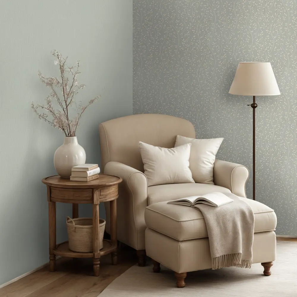 Обои флизелиновые Euro Decor Sylvia зеленые 1.06 м ED7338-15 89460705 STLM-2164774 - Вид №4