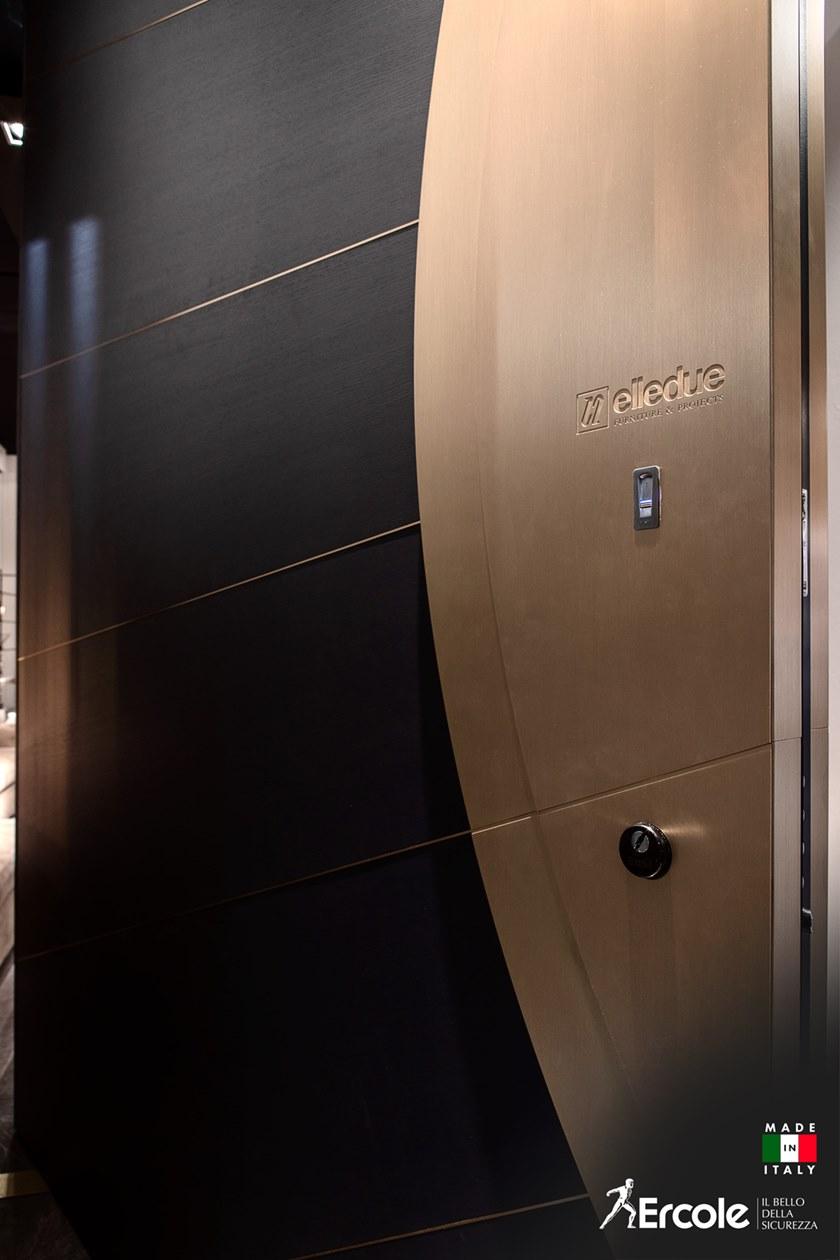 Ercole Автоматическая бронированная поворотная дверь из массива дерева и латуни sun-id-1348399 - Вид №8