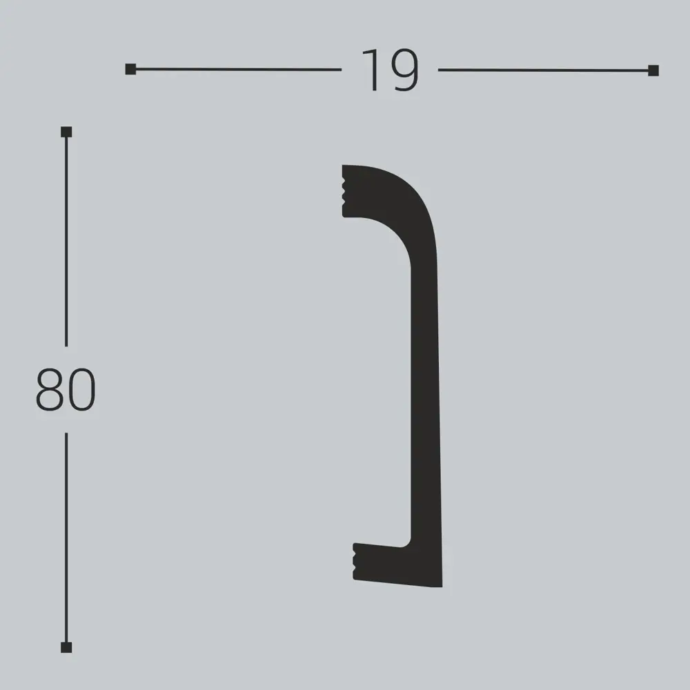 Плинтус Bello Deco 80x19x2000 мм ударопрочный влагостойкий дюрополимер дуб бристоль STLM-2050721 - Вид №2